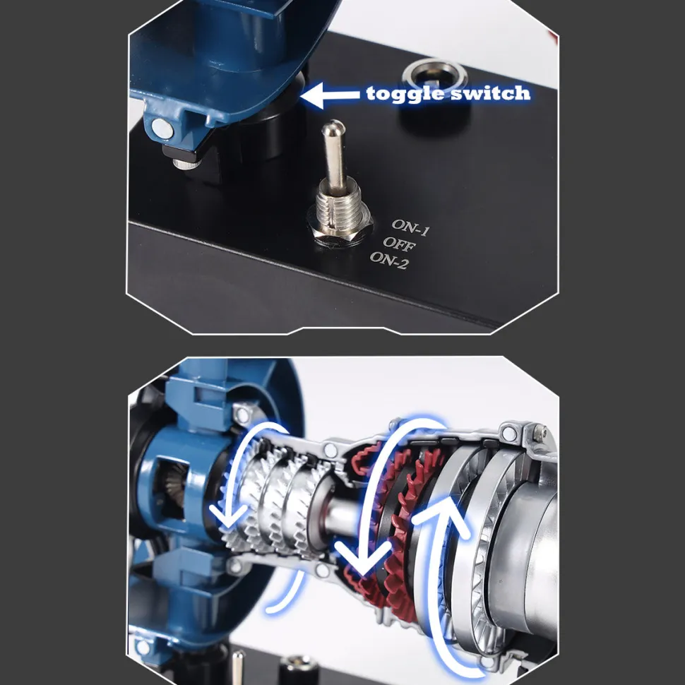 TECHING Mini Turbofan Engine Kit that Works - DIY Metal Electric Jet Engine with Visible Mechanics for STEM Education