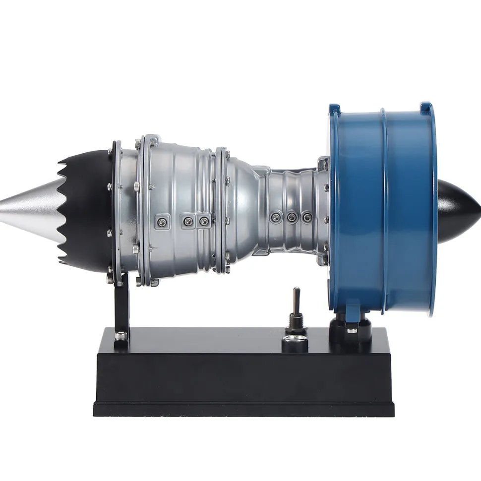 TECHING Mini Turbofan Engine Kit that Works - DIY Metal Electric Jet Engine with Visible Mechanics for STEM Education