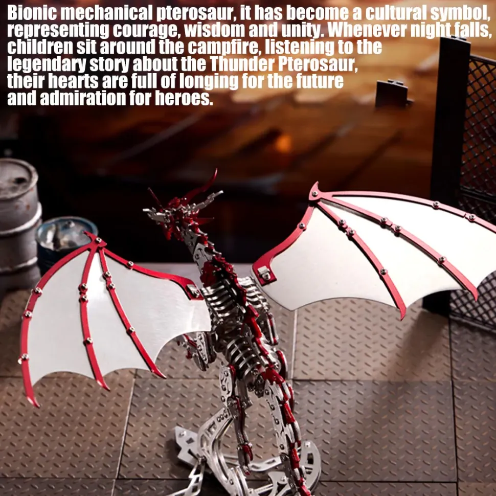 Thunder Pterosaur 3D Metal Mechanical Bionic Assembly Model Kit