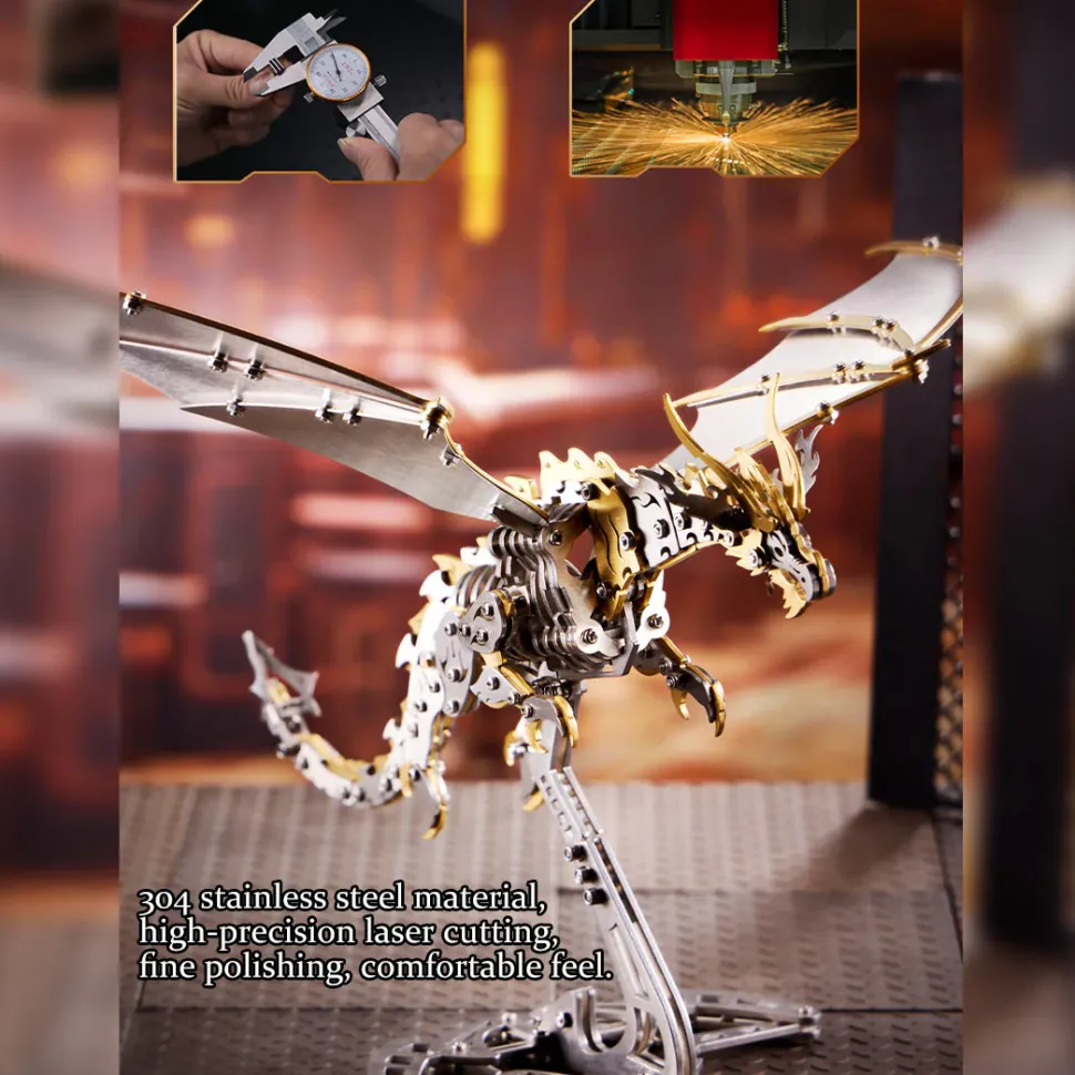 Thunder Pterosaur 3D Metal Mechanical Bionic Assembly Model Kit