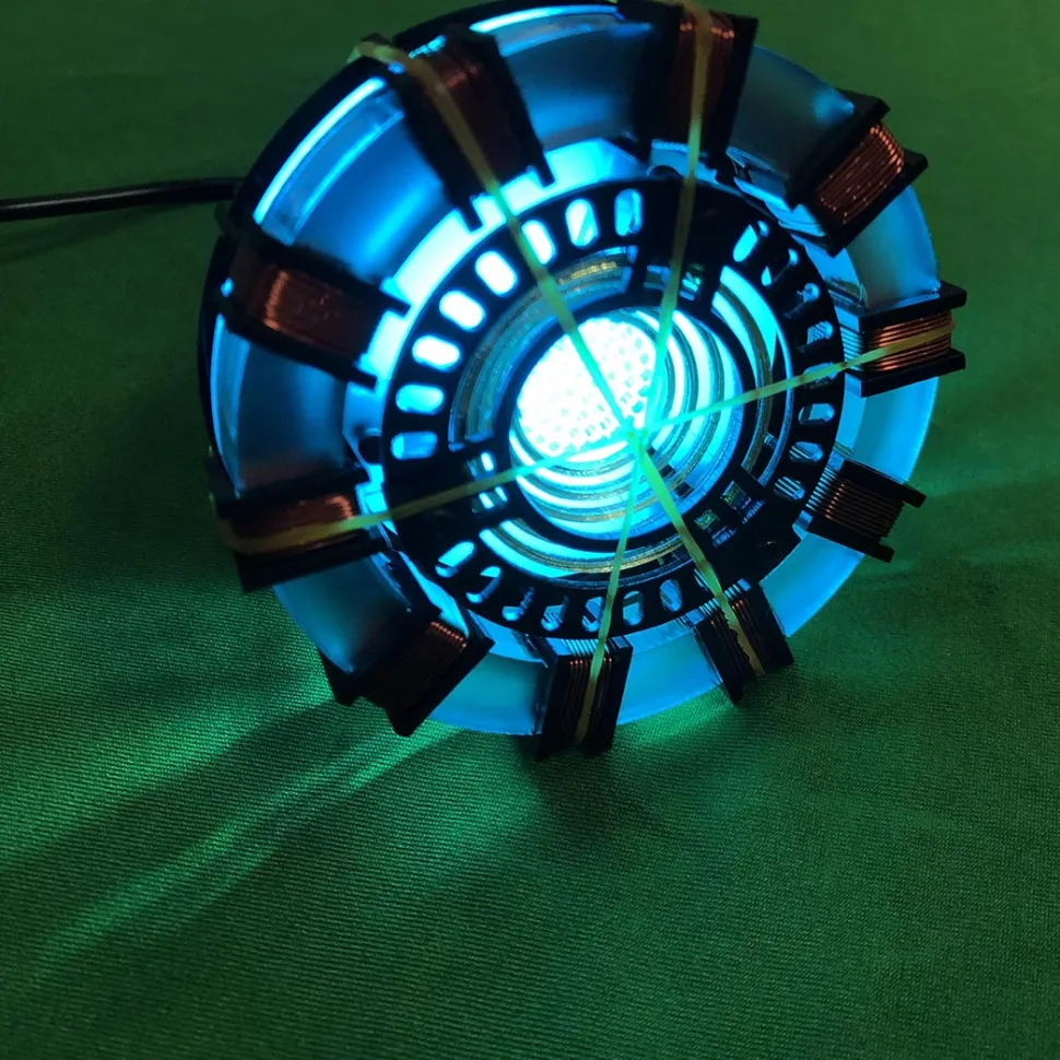 Tony MK1 Arc Reactor Model Assembly Kit with USB Power Cable & Light