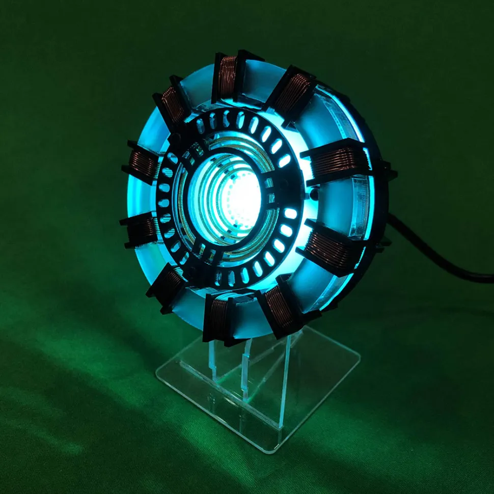 Tony MK1 Arc Reactor Model Assembly Kit with USB Power Cable & Light