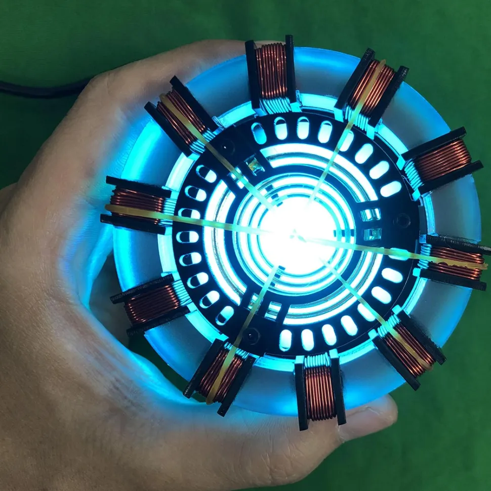 Tony MK1 Arc Reactor Model Assembly Kit with USB Power Cable & Light