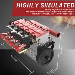 TOYAN Engine FS-L400G L4 14cc Inline 4 Cylinder Four-stroke Water-cooled Gasoline Engine Model - Kit Version