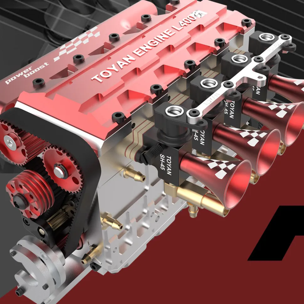 TOYAN Engine FS-L400G L4 14cc Inline 4 Cylinder Four-stroke Water-cooled Gasoline Engine Model - Kit Version
