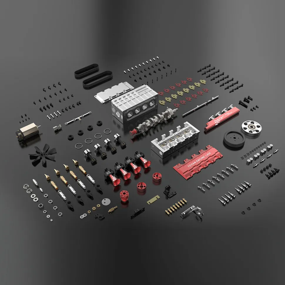 TOYAN Engine 4 Stroke RC Engine Model Kit - Build Your Own Engine - Model Engine that Works
