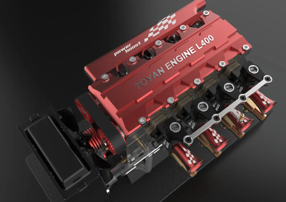TOYAN FS-L400 14cc Inline 4 Cylinder Four-stroke Water-cooled Nitro Engine Model for 1:8 1:10 RC Car Ship Airplane