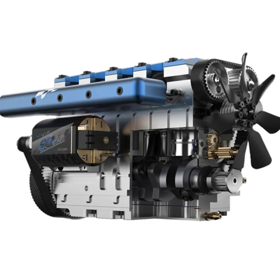 TOYAN FS-L400 14cc Inline 4 Cylinder 4 Stroke Water-cooled Nitro Engine Model for 1:8 1:10 RC Car Ship Airplane - KIT Version