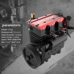 TOYAN FS-L200 Engine 2 Cylinders 4 Stroke Engine Model Kit - Build Your Own Engine that Works
