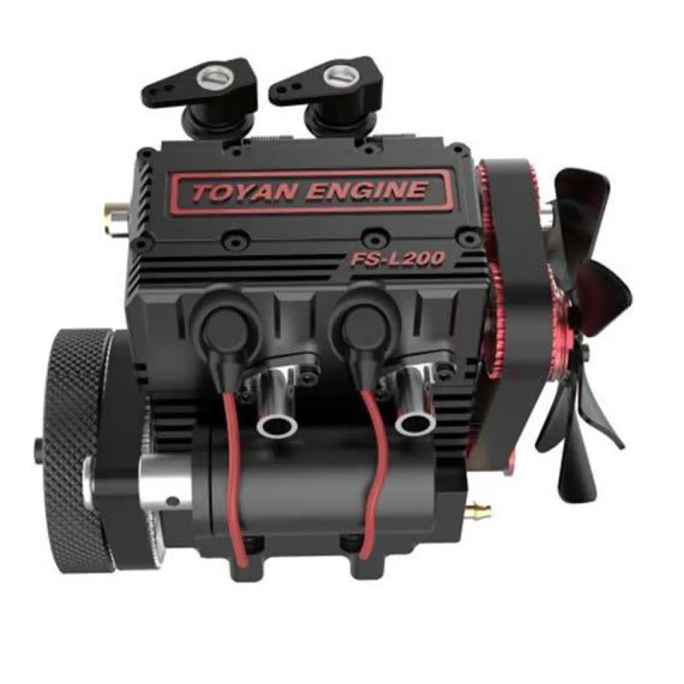 TOYAN FS-L200 Engine 2 Cylinder 4 Stroke Nitro Engine Model Kit - Build Your Own Engine That Works