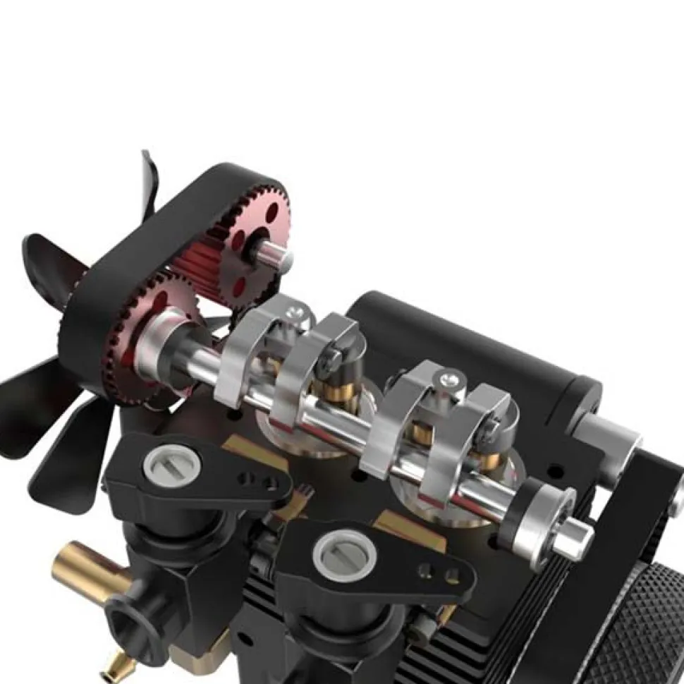 TOYAN FS-L200 Engine 2 Cylinder 4 Stroke Nitro Engine Model Kit - Build Your Own Engine That Works