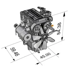 TOYAN FS-L200 Engine 2 Cylinder 4 Stroke Nitro Engine Model Kit - Build Your Own Engine That Works