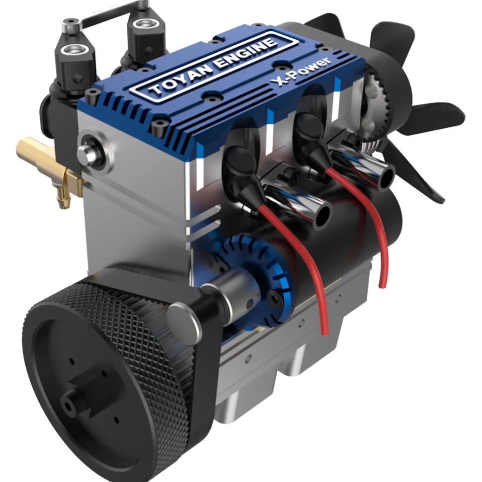 TOYAN FS-L200 Engine 2 Cylinder 4 Stroke Nitro Engine Model Kit - Build Your Own Engine That Works