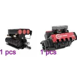 TOYAN V8 Engine FS-V800 28cc Engine Model Kit with Supercharger Accessories That Works