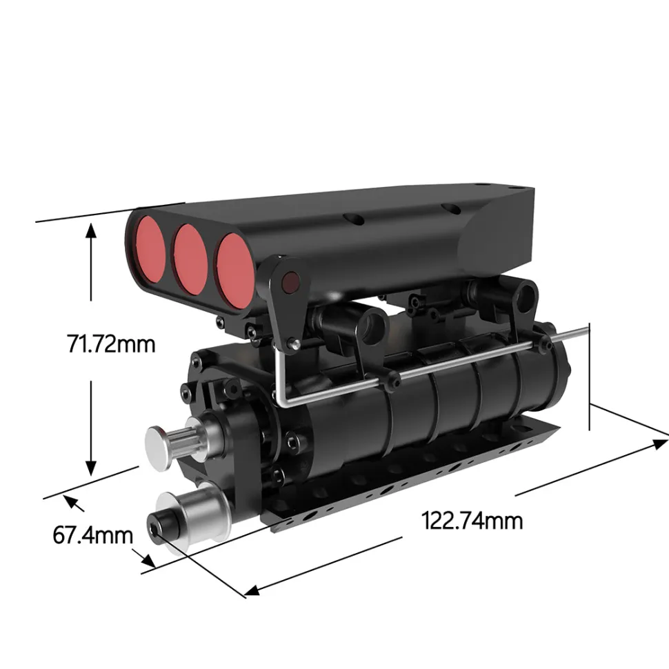 TOYAN V8 Engine FS-V800 28cc Engine Model Kit with Supercharger Accessories That Works