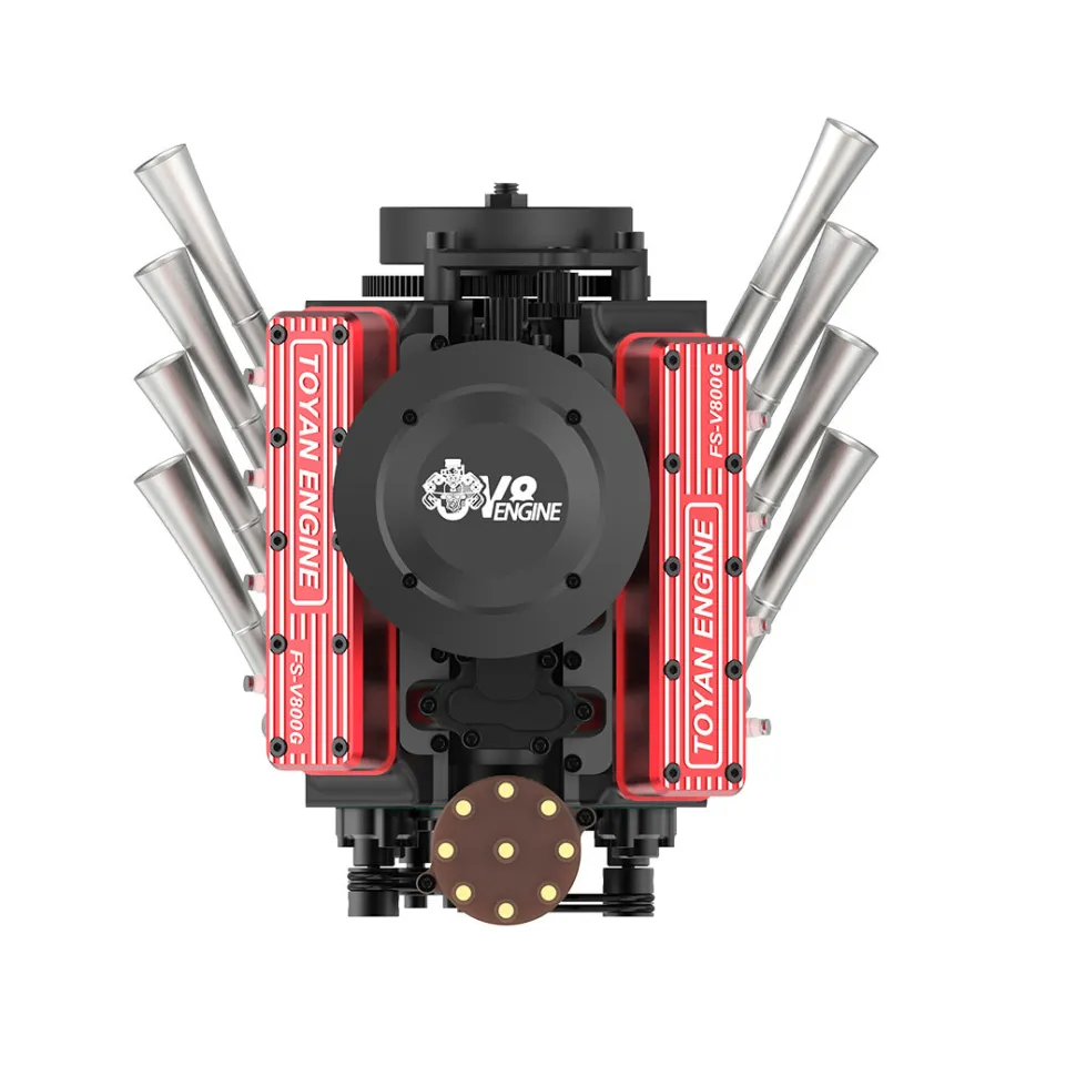 TOYAN V8 Engine FS-V800WGPC 28cc OHV Gasoline Engine - Build Your Own V8 Engine - V8 Engine Model Kit That Works