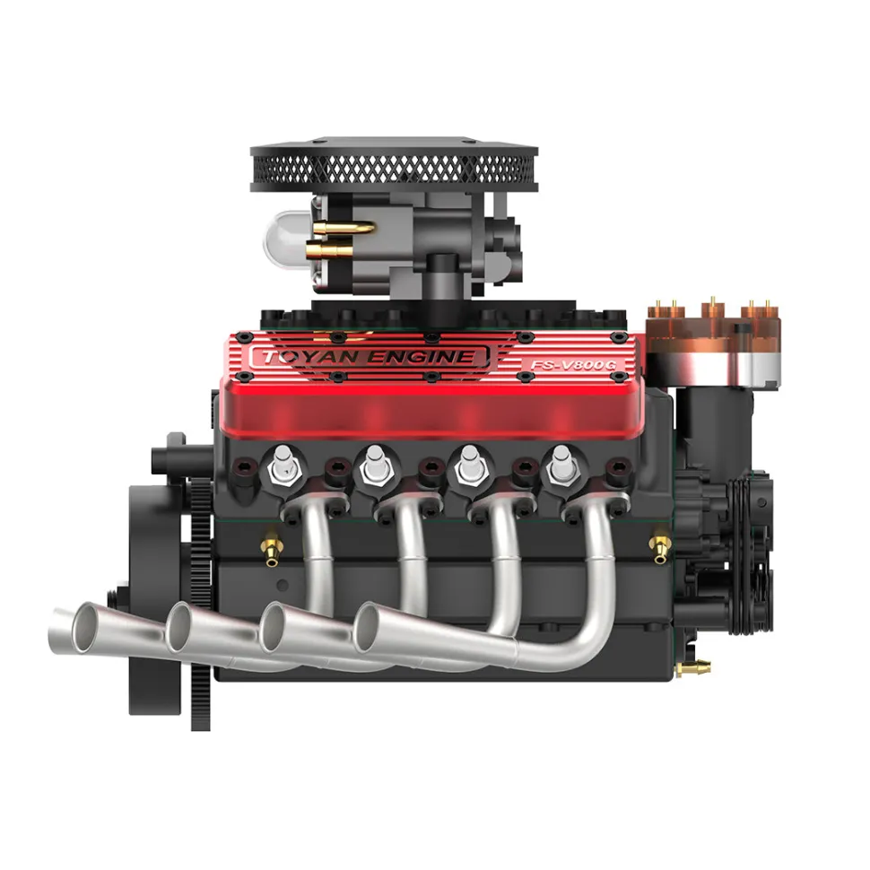 TOYAN V8 Engine FS-V800WGPC 28cc OHV Gasoline Engine - Build Your Own V8 Engine - V8 Engine Model Kit That Works