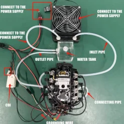 TOYAN V8 Engine FS-V800WGPC 28cc OHV Gasoline Engine - Build Your Own V8 Engine - V8 Engine Model Kit That Works