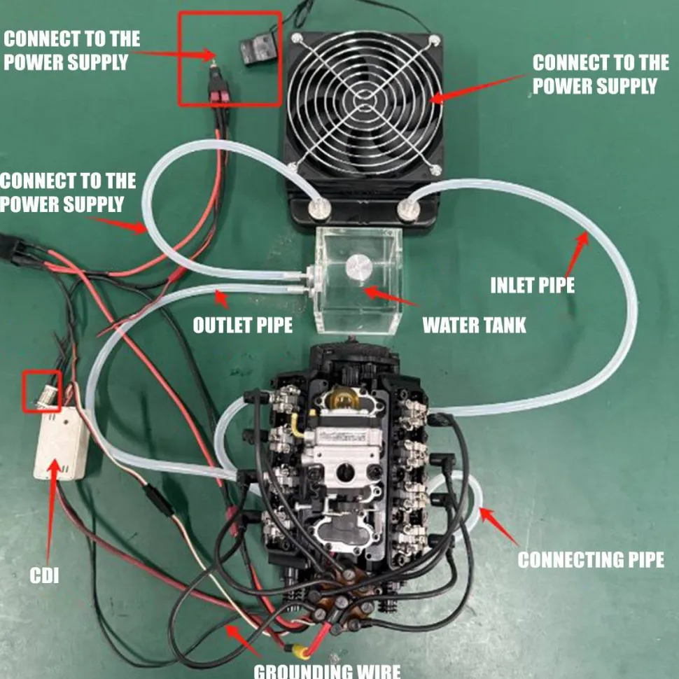 TOYAN V8 Engine FS-V800WGPC 28cc OHV Gasoline Engine - Build Your Own V8 Engine - V8 Engine Model Kit That Works
