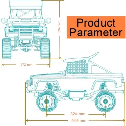 TOYAN X-POWER Sand Cruiser 1:8 RC Off-road 4WD Car Vehicle Crawler Kit