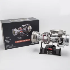 T700 Turboshaft Engine Model Kit that Works - Build Your Own Turboshaft Engine - TECHING 1/4 Metal Simulation Electric Military Helicopter Turboshaft Engine Model DM136