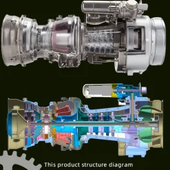 T700 Turboshaft Engine Model Kit that Works - Build Your Own Turboshaft Engine - TECHING 1/4 Metal Simulation Electric Military Helicopter Turboshaft Engine Model DM136