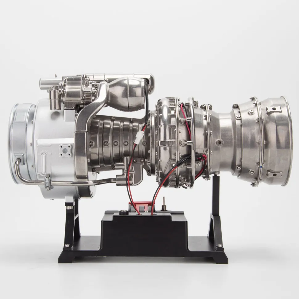 T700 Turboshaft Engine Model Kit that Works - Build Your Own Turboshaft Engine - TECHING 1/4 Metal Simulation Electric Military Helicopter Turboshaft Engine Model DM136
