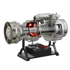 T700 Turboshaft Engine Model Kit that Works - Build Your Own Turboshaft Engine - TECHING 1/4 Metal Simulation Electric Military Helicopter Turboshaft Engine Model DM136