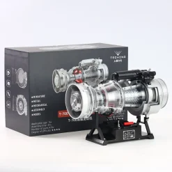 T700 Turboshaft Engine Model Kit that Works - Build Your Own Turboshaft Engine - TECHING 1/4 Metal Simulation Electric Military Helicopter Turboshaft Engine Model DM136