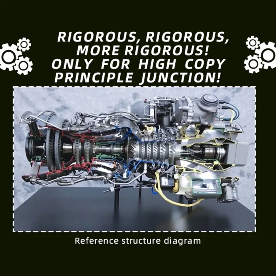 T700 Turboshaft Engine Model Kit that Works - Build Your Own Turboshaft Engine - TECHING 1/4 Metal Simulation Electric Military Helicopter Turboshaft Engine Model DM136