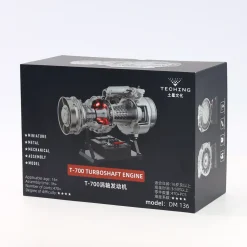 T700 Turboshaft Engine Model Kit that Works - Build Your Own Turboshaft Engine - TECHING 1/4 Metal Simulation Electric Military Helicopter Turboshaft Engine Model DM136
