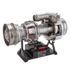 T700 Turboshaft Engine Model Kit that Works - Build Your Own Turboshaft Engine - TECHING 1/4 Metal Simulation Electric Military Helicopter Turboshaft Engine Model DM136