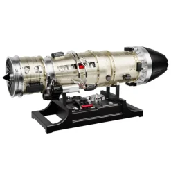 Turbofan Engine Model Kit that Works - Build Your Own Turbofan Engine - TECHING 1/10 Full Metal Electric Turbojet Engine Small Bypass Ratio Twin Rotor Aircraft Model DM135 600+Pcs