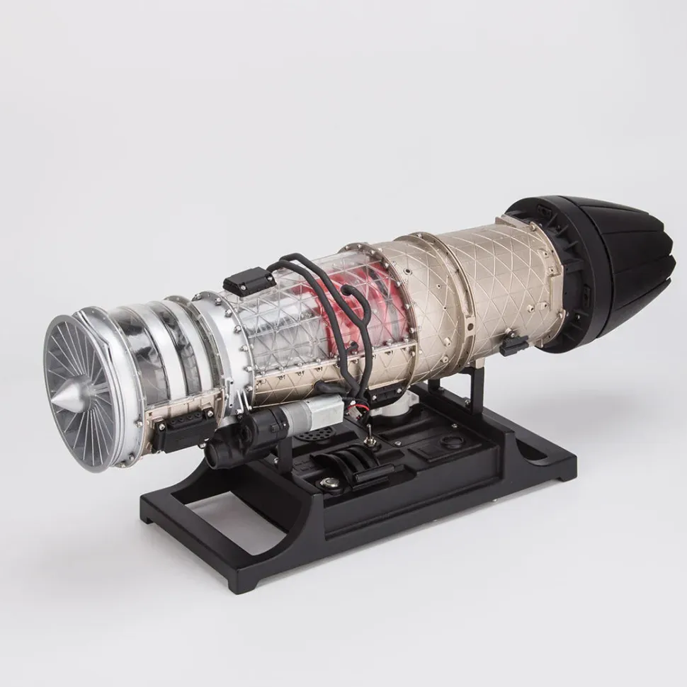 Turbofan Engine Model Kit that Works - Build Your Own Turbofan Engine - TECHING 1/10 Full Metal Electric Turbojet Engine Small Bypass Ratio Twin Rotor Aircraft Model DM135 600+Pcs