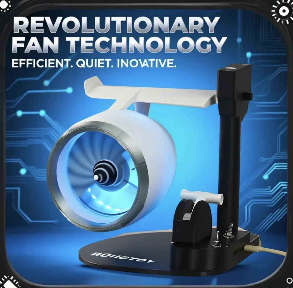 Turbo Jet Engine Desktop Fan High-Speed Cooling with Futuristic Design