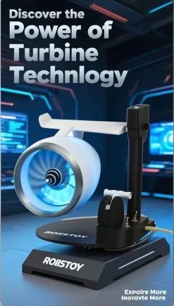 Turbo Jet Engine Desktop Fan High-Speed Cooling with Futuristic Design