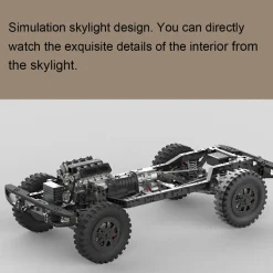 TWOLF TW-715 V8 Engine Powered 1:10 Scale RC Off-road 4WD 4-Door Pickup Truck Vehicle Crawler Kit with Electronic Equipment