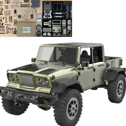 TWOLF TW-715 V8 Engine Powered 1:10 Scale RC Off-road 4WD 4-Door Pickup Truck Vehicle Crawler Kit with Electronic Equipment