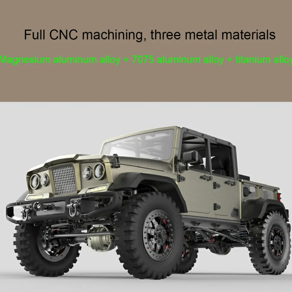 TWOLF TW-715 V8 Engine Powered 1:10 Scale RC Off-road 4WD 4-Door Pickup Truck Vehicle Crawler Kit with Electronic Equipment