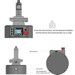 Ultra Mini Desktop CNC Machine Model with G-Code Control