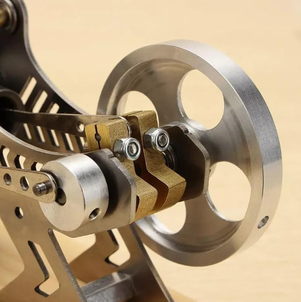 Vacuum Engine Flame Licker Engine Flame Eater Engine Motor Model with Wood Base - Enginediy