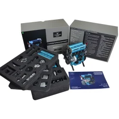 V4 Car Engine Assembly Kit Full Metal 4 Cylinder Car Engine Building Kit