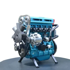 V4 Car Engine Assembly Kit Full Metal 4 Cylinder Car Engine Building Kit