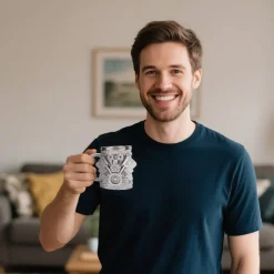 V8 Engine Coffee Cup with Stainless Steel Liner Creative Gift