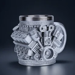 V8 Engine Coffee Cup with Stainless Steel Liner Creative Gift