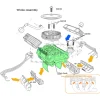 V8 Engine Fan Radiator Motor Hood Kit for 1/10 RC Car GRC F82 Motor