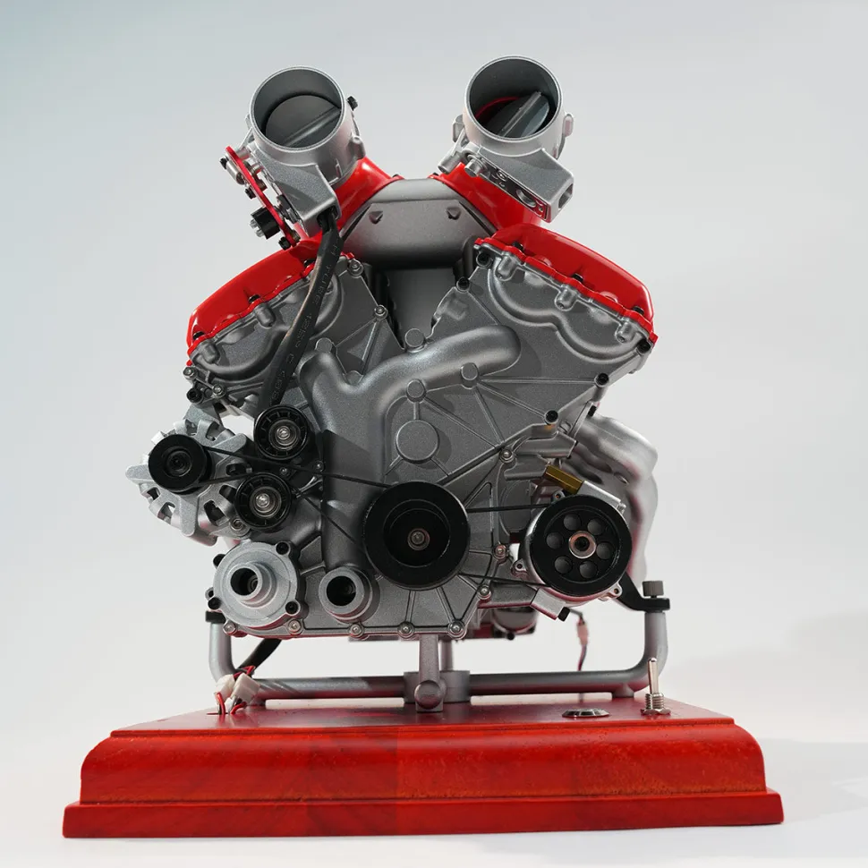 V12 Engine Model Kit that Works - Build Your Own V12 Engine - TECHING 1/4 Supercar V12 Engine Model Kit with Synchronized Throttle Sound Effects 800+PCS