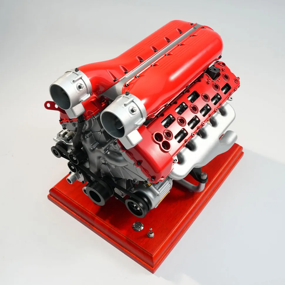 V12 Engine Model Kit that Works - Build Your Own V12 Engine - TECHING 1/4 Supercar V12 Engine Model Kit with Synchronized Throttle Sound Effects 800+PCS