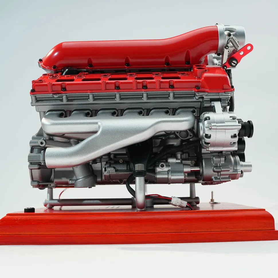 V12 Engine Model Kit that Works - Build Your Own V12 Engine - TECHING 1/4 Supercar V12 Engine Model Kit with Synchronized Throttle Sound Effects 800+PCS