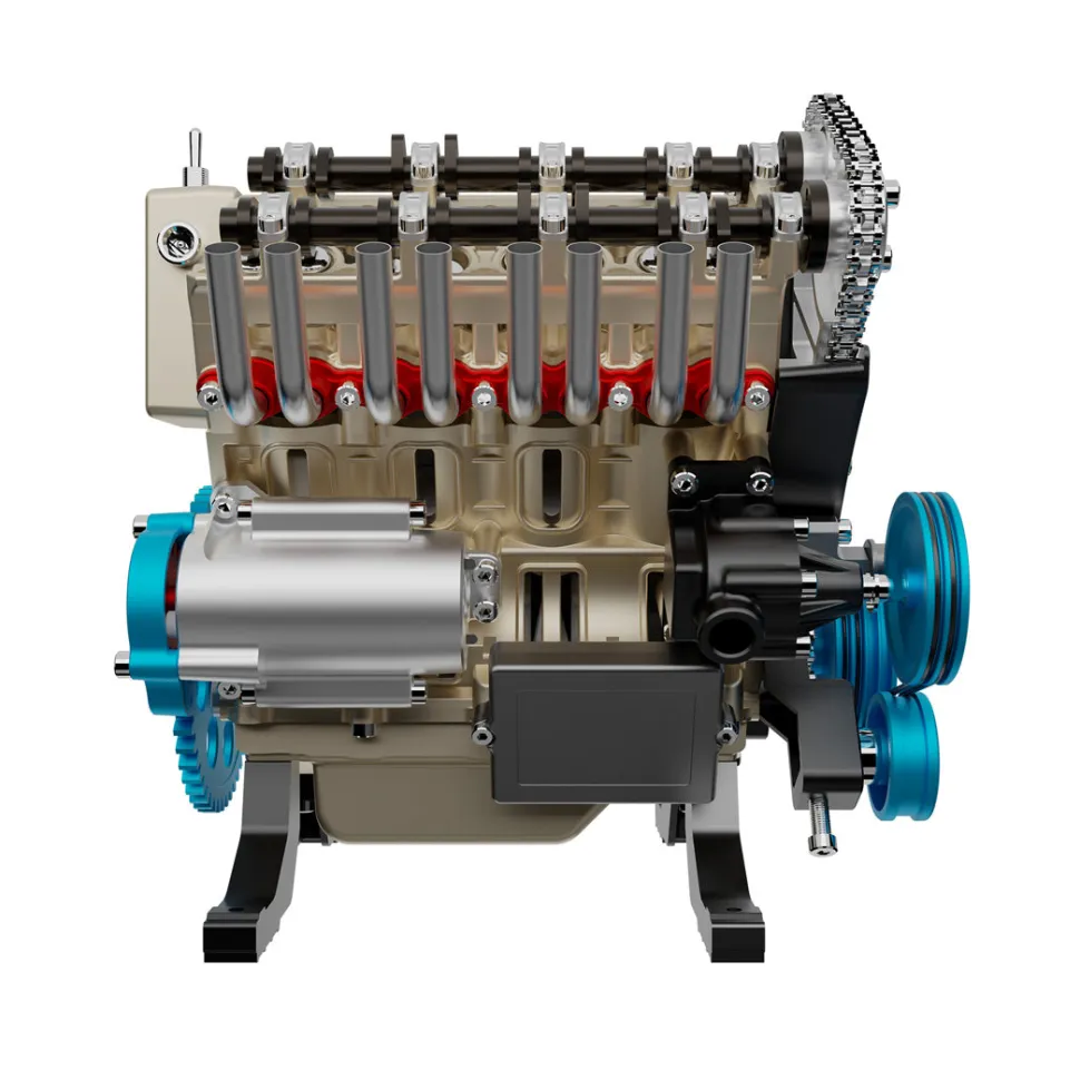 V8 Engine Model Kit that Works - Build Your Own V8 Engine - TECHING 1: 3 Full Metal V8 Car Engine Model Kit 500+Pcs